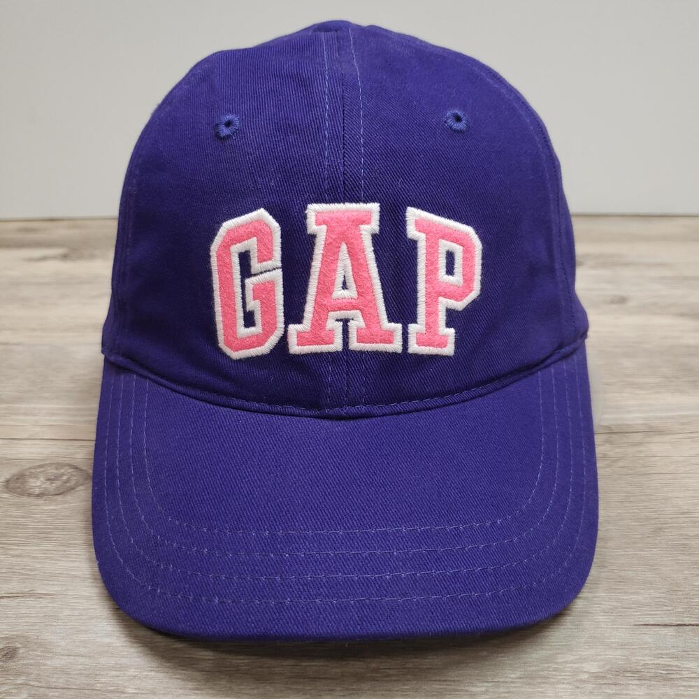 Gap Hat Cap Strap Back Adjustable Purple Cotton Twill Varsity Logo Baseball